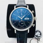 ZF Replica IWC Portofino Chronograph Laureus Edition Blue Dial Leather Strap 7750 Watch IW391019